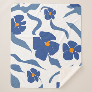 Moderne florale Ästhetik Küsten Sommer  Sherpadecke