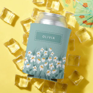 Moderne, florale Blau, mädchenhaft elegant stilvo Dosenkühler