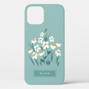 Moderne, florale Blau, mädchenhaft elegant stilvol Case-Mate iPhone Hülle