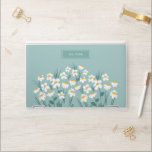 Moderne, florale Blau, mädchenhaft elegant stilvol HP Laptop-Aufkleber<br><div class="desc">Bläsernes modernes,  blaues,  mädchenhaftes,  elegantes Design für iPad-Cover.</div>