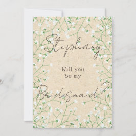 Moderne florale Boho Chic werden Sie meine Brautfr Einladung