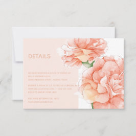 Moderne florale Elegante Hochzeiten Details Einladung