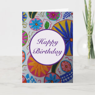 Moderne florale Geburtstagskarte Karte
