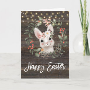 Moderne florale Happy Ostercard niedlicher Hauch Feiertagskarte