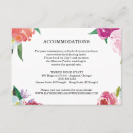 Moderne florale Hochzeitkarte Begleitkarte