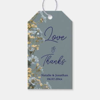 Moderne Florale Hochzeits-Dankeschön Geschenkanhänger