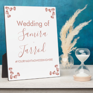 Moderne florale Hochzeitsmotive neutral Fotoplatte