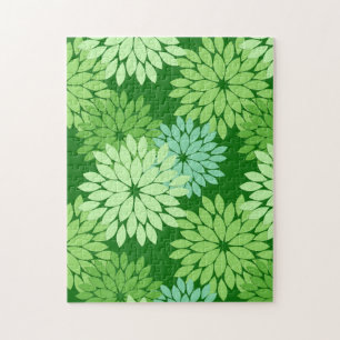 Moderne florale Kimono Print, Limettengrün