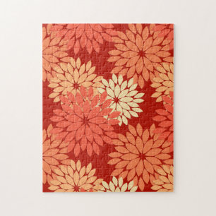 Moderne florale Kimono Print, Mandarin Orange