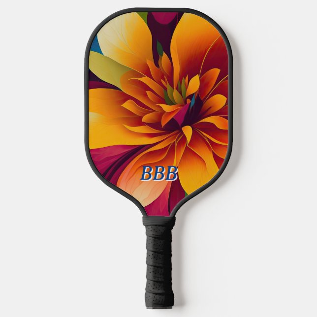 Moderne florale Kunst Pickleball Schläger (Vorderseite)