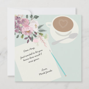 Moderne florale Liebe Persönliche Note Mitteilungskarte
