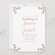 Moderne florale Motif Nuetral Hochzeit Postkarte