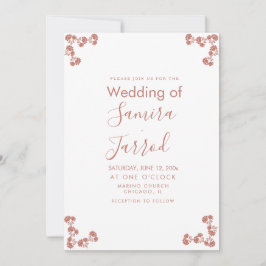 Moderne florale Motif Nuetral Hochzeit Postkarte