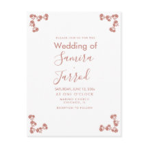 Moderne florale Motif Nuetral Hochzeit Postkarte