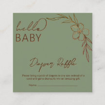 Moderne Florale Salbei-Grüne Hello Baby Windel-Raf