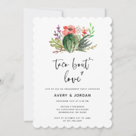Moderne florale Taco Bout Liebe Engagement Party Einladung