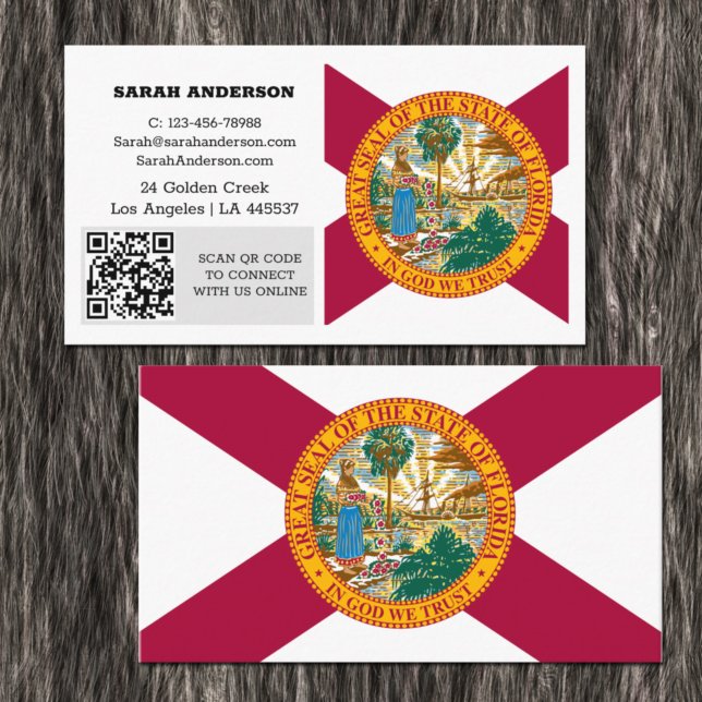 Moderne Florida Business Card, Florida Flag / USA Visitenkarte (Von Creator hochgeladen)