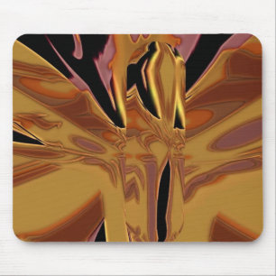 Moderne Flüssig-Gold- und Bronze-Abstrakt-Mauspad Mousepad