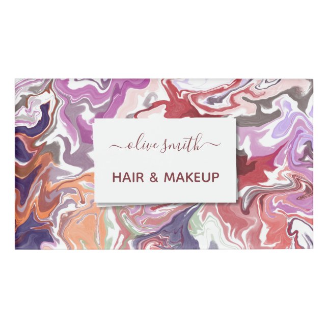 Moderne flüssige Acrylkunde Namenschild (Vorderseite)