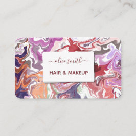 Moderne flüssige Acrylkunde Visitenkarte