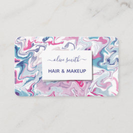 Moderne flüssige Acrylkunde Visitenkarte