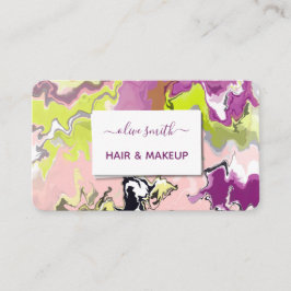 Moderne flüssige Acrylkunde Visitenkarte