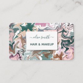 Moderne flüssige Acrylkunde Visitenkarte