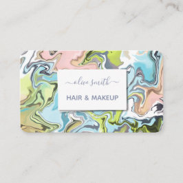 Moderne flüssige Acrylkunde Visitenkarte