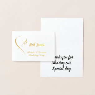 Moderne Foil individuell anpassbare Hochzeitgäste  Folienkarte