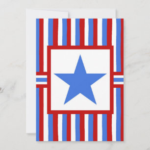 Moderne Folk Art American Patriotic Einladung