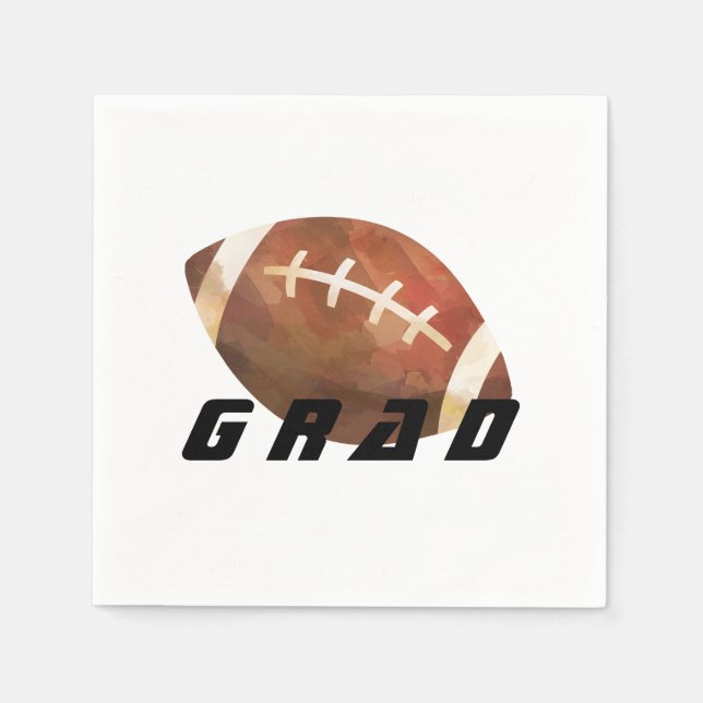 Moderne Football Graduation Party Serviette (Vorderseite)