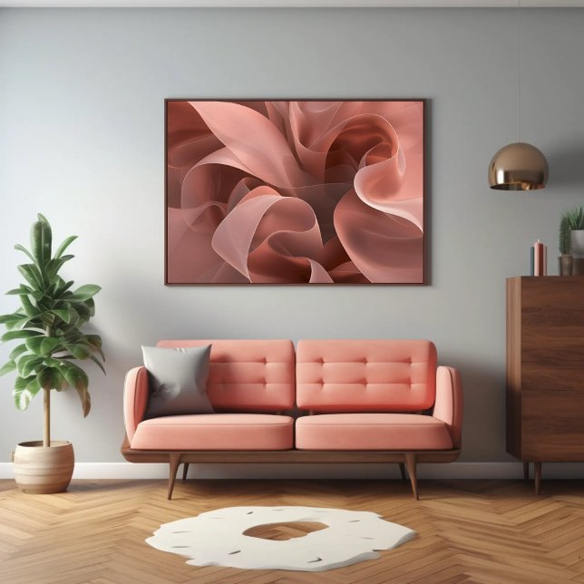 Moderne Formen Terracotta Rosa Poster (Von Creator hochgeladen)