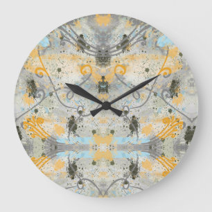 Moderne Formen und Farbe Große Wanduhr