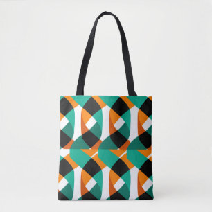 Moderne Formen und geometrische nahtlose Muster in Tasche