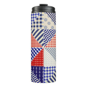 Moderne Formen und geometrische nahtlose Muster in Thermosbecher