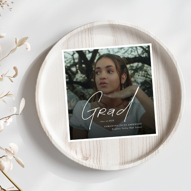 Moderne Foto-Abiturfeier Serviette (Von Creator hochgeladen)