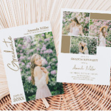 Moderne Foto Abschluss Ankündigung Einladung