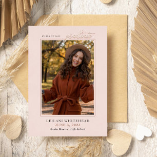 Moderne Foto-Abschluss-Blush Folieneinladung