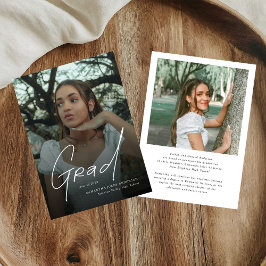 Moderne Foto-Abschlussanzeige der High School Ankündigung