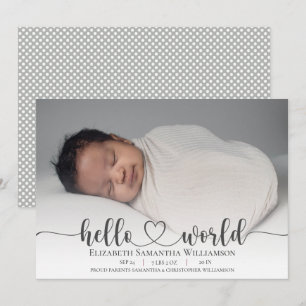 Moderne Foto-Ankündigung Elegantes Skript Ankündigung