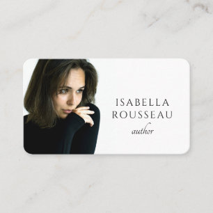 Moderne Foto Author Writer Business Card Visitenkarte