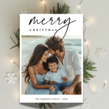 Moderne Foto Beach Weihnachtskarte