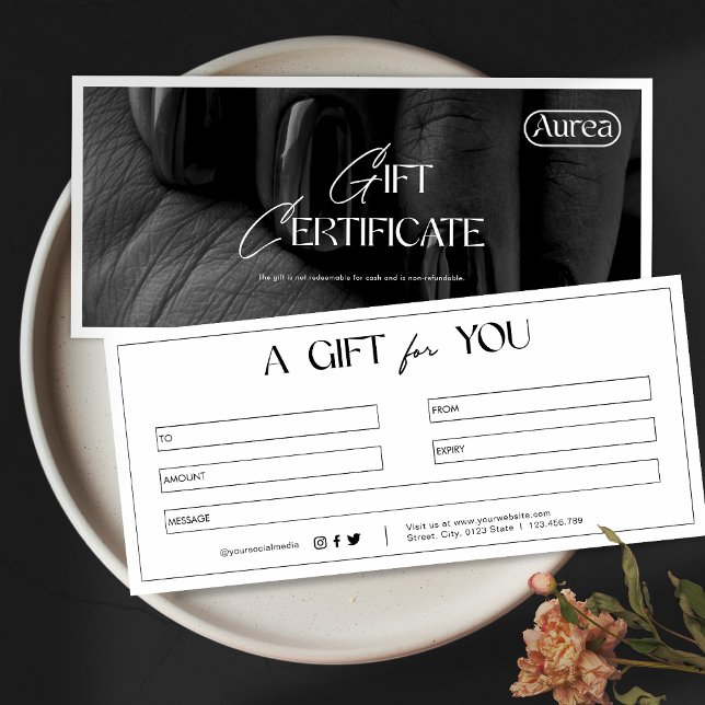 Moderne Foto Beaty Salon Grift Card (Von Creator hochgeladen)