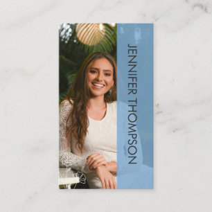 Moderne Foto Beruflich Blue Business Card Visitenkarte