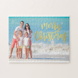 Moderne Foto Blue Ocean Beach Holiday Card