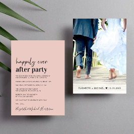 Moderne Foto Blush Hochzeitsempfehlung Einladung