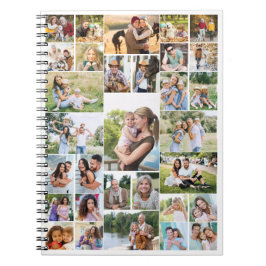 Moderne Foto Collage 31 Picture Family Notizblock