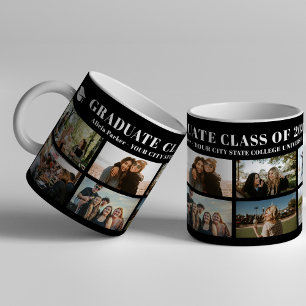 Moderne Foto Collage Abschluss Klasse von 2025 Kaffeetasse