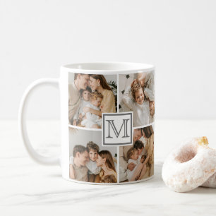 Moderne Foto Collage   Benutzerdefiniertes Monogra Kaffeetasse