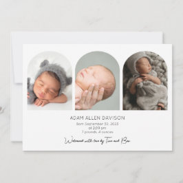 Moderne Foto Collage Birth Announccard Einladung